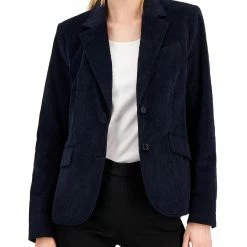 Coupon π Anne Klein Plus π© Womens Corduroy Suit Separate Double-Breasted Blazer π