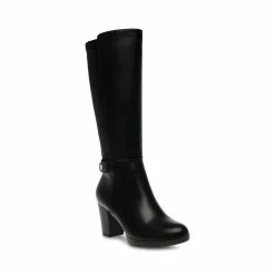 Outlet ✔️ Anne Klein 👩 Womens Faux Leather Embossed Knee-High 🥾 Boots 👍