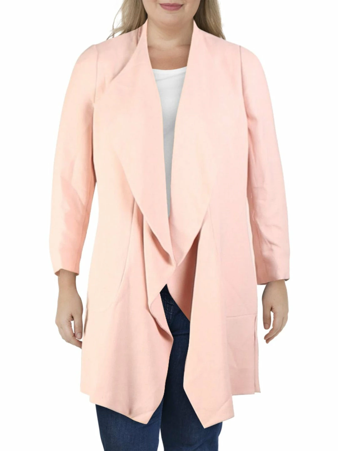 New βοΈ Anne Klein π© Womens Drapey Open Front Jacket π 3 New βοΈ Anne Klein π© Womens Drapey Open Front Jacket π