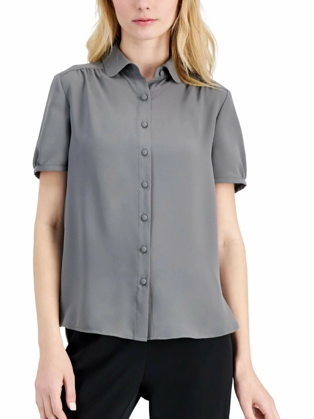 Wholesale π Anne Klein π© Womens Chiffon Short Sleeve Button-Down Top β€οΈ 5 Wholesale π Anne Klein π© Womens Chiffon Short Sleeve Button-Down Top β€οΈ - Image 3