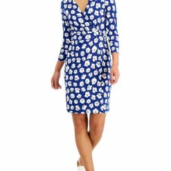Flash Sale 𧨠Anne Klein π© Womens Knit Printed Wrap π Dress π