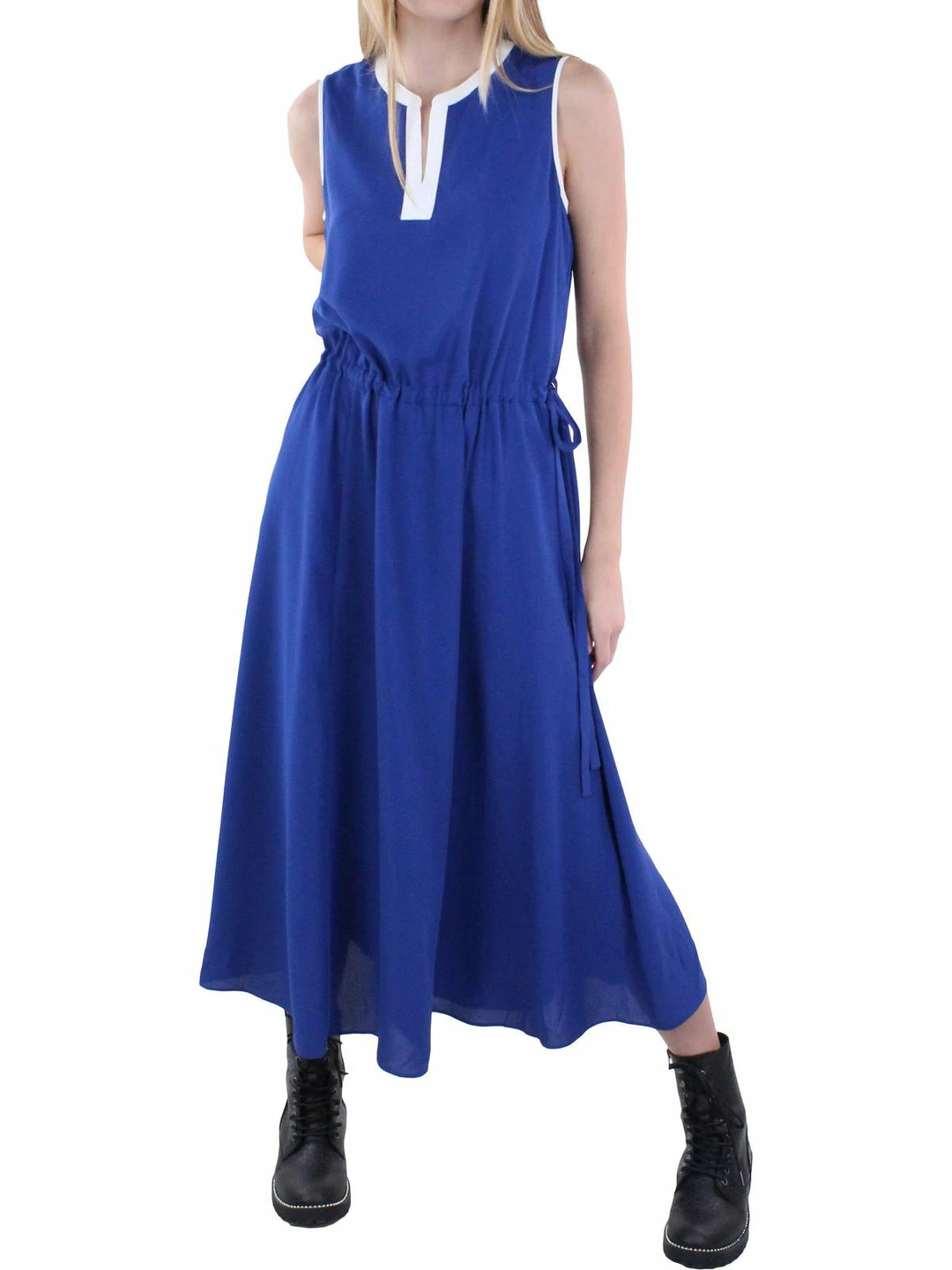 New π₯° Anne Klein π© Womens Split Neck Sleeveless Midi π Dress π 3 New π₯° Anne Klein π© Womens Split Neck Sleeveless Midi π Dress π