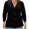 Top 10 🎉 Anne Klein 👩 Womens Ruched V-Neck Wrap Top 🎉
