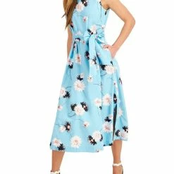 Top 10 🤩 Anne Klein 👩 Womens Printed Tie Sash Midi 👗 Dress 🧨
