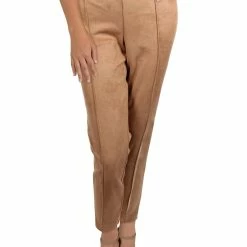 New ⭐ Anne Klein Hollywood 👩 Womens Faux Suede Slim Skinny Pants ❤️
