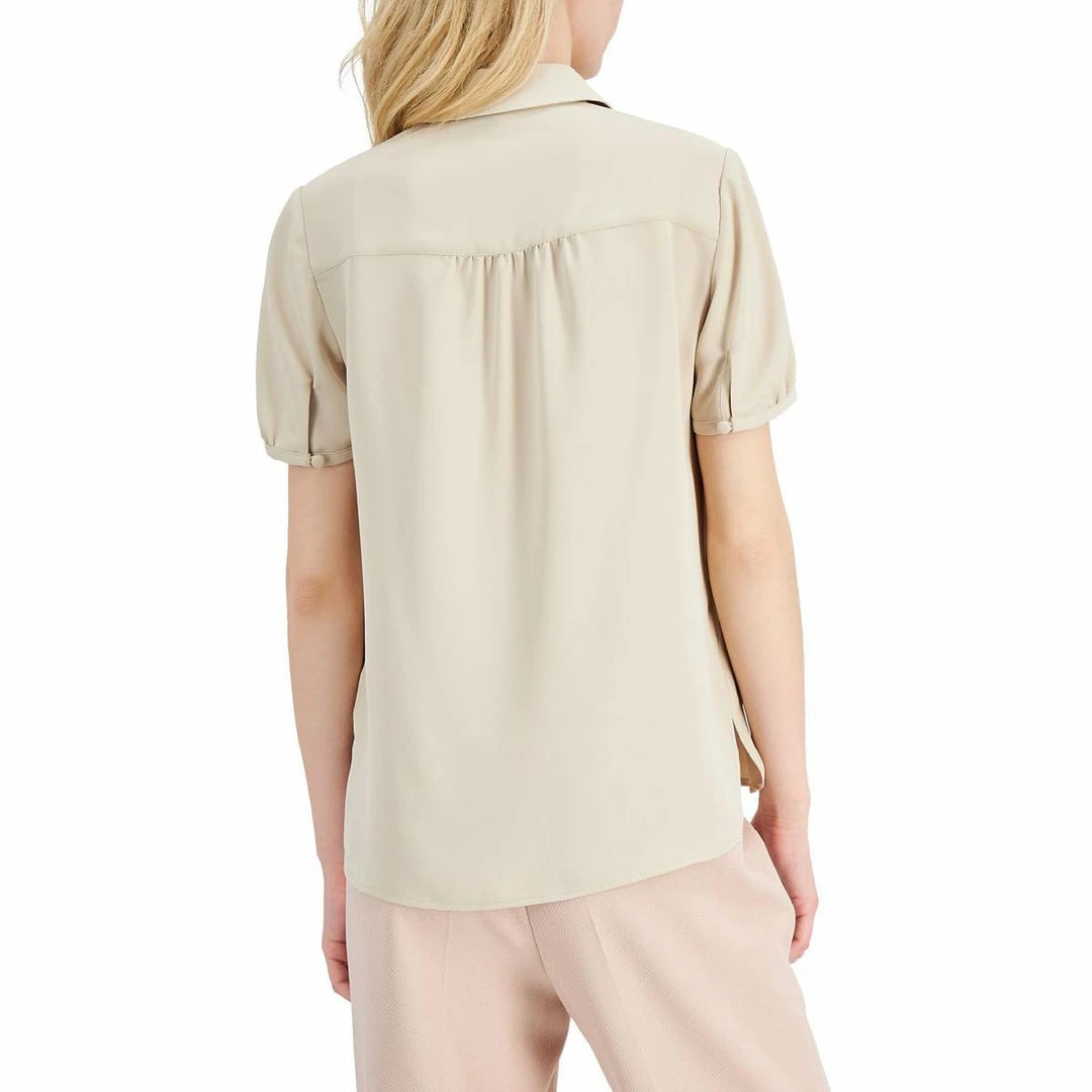 Wholesale π Anne Klein π© Womens Chiffon Short Sleeve Button-Down Top β€οΈ 4 Wholesale π Anne Klein π© Womens Chiffon Short Sleeve Button-Down Top β€οΈ - Image 2