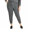 Discount 🛒 Anne Klein Plus 👩 Womens Comfy Glen Plaid Jogger Pants 💯