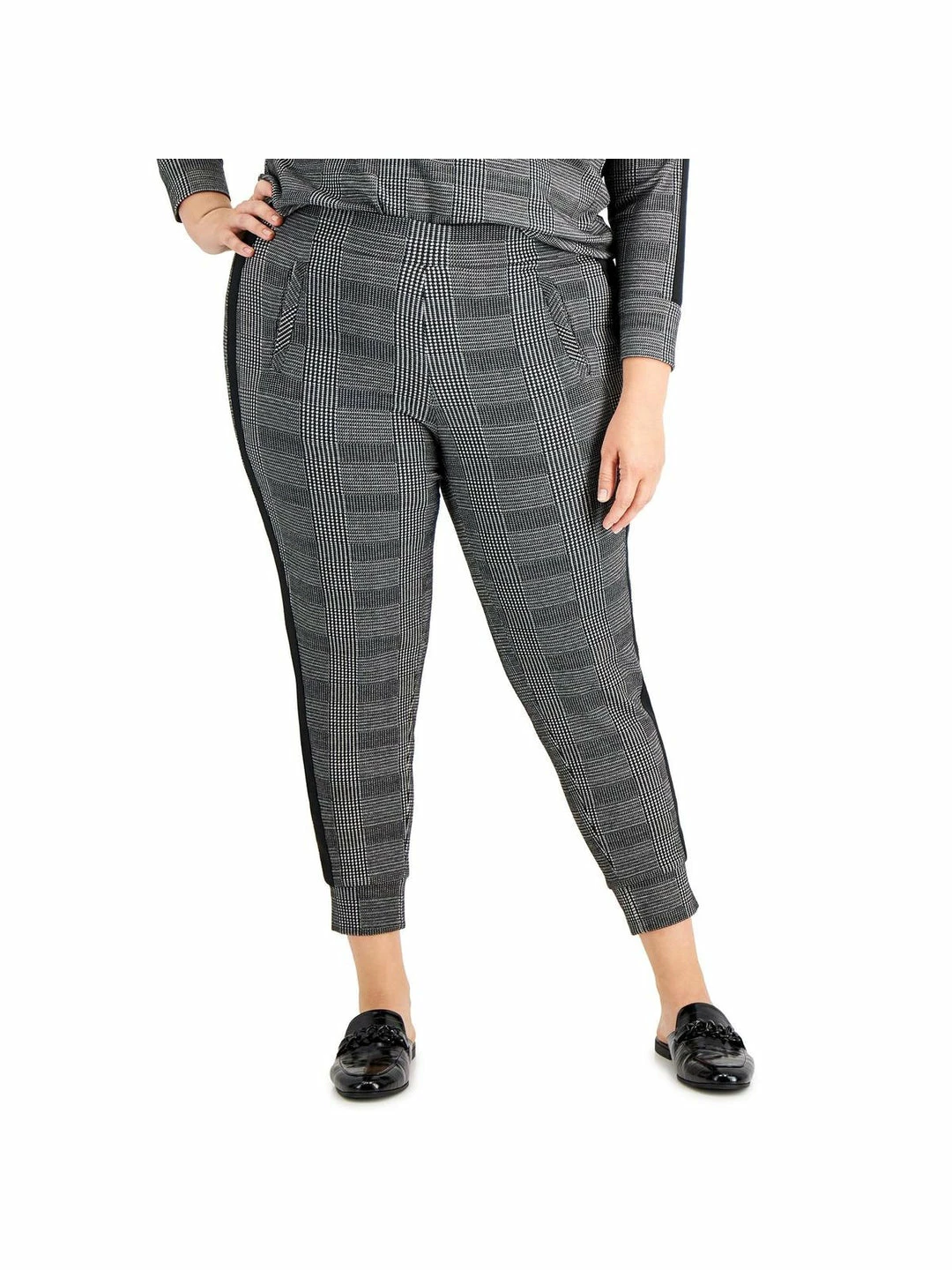 Discount π Anne Klein Plus π© Womens Comfy Glen Plaid Jogger Pants π― 3 Discount π Anne Klein Plus π© Womens Comfy Glen Plaid Jogger Pants π―