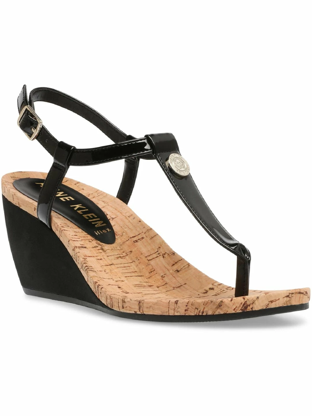 Cheap β Anne Klein Italia π© Womens Leather Patent Wedge π©΄ Sandals βοΈ 3 Cheap β Anne Klein Italia π© Womens Leather Patent Wedge π©΄ Sandals βοΈ