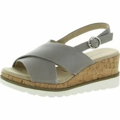 Best Sale 🥰 Anne Klein HAVEN 👩 Womens Leather Ankle Strap Slingback 🩴 Sandals 👍
