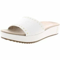 Coupon 😍 Anne Klein Valene 👩 Womens Faux Leather Footbed 🩴 Sandals 🎉