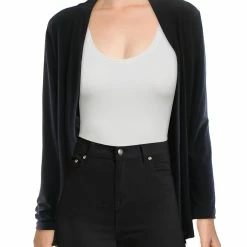 Discount 🔥 Anne Klein Tuxedo 👩 Womens Open Front Layering Cardigan Sweater 🔥