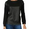 New 💯 Anne Klein Serenity 👩 Womens Faux Leather Top Sweatshirt 👍 -Anne Klein Sales 79463115f1234a5bb3f3dfb3070f1ad3 dcf33948 bebd 437c 8b57 12f86b0518da 1080x