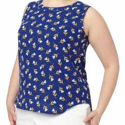 Brand new 🔥 Anne Klein Plus 👩 Womens Printed Sleeveless Tank Top ❤️