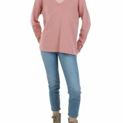 Best deal 🎁 Anne Klein 👩 Womens Knit Long Sleeve V-Neck Sweater 🥰