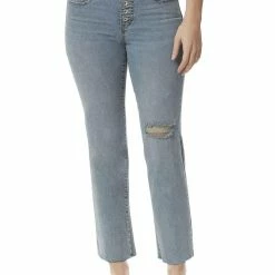Best Pirce 🥰 Anne Klein 👩 Womens Pants Distressed Straight Leg 👖 Jeans 💯