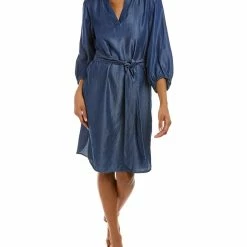 Best Sale ⌛ Anne Klein Tie Waist Midi 👗 Dress for 👩 women ❤️