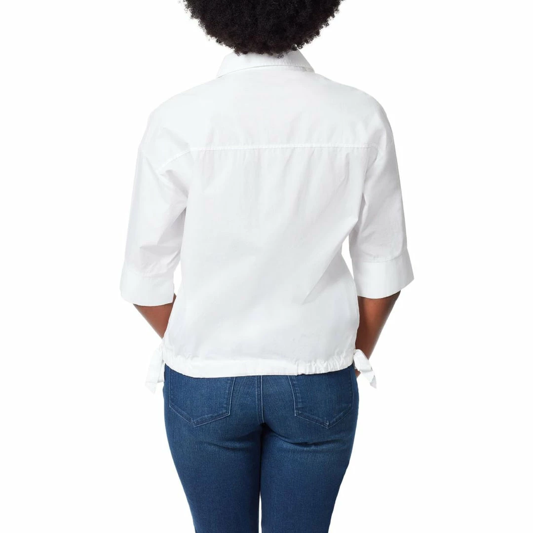 Flash Sale β¨ Anne Klein Marleigh π© Womens Cotton Drawstring Hem Button-Down Top β 4 Flash Sale β¨ Anne Klein Marleigh π© Womens Cotton Drawstring Hem Button-Down Top β - Image 2