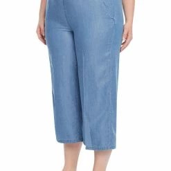 Hot Sale 😀 Anne Klein Plus 👩 Womens Pull On Tencel Cropped Pants ❤️