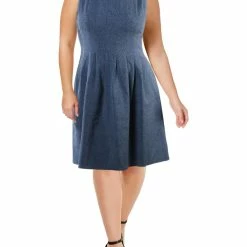 Best deal π― Anne Klein π© Womens Polka Dot Pleated Scuba π Dress π