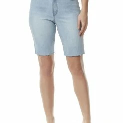 Coupon 🧨 Anne Klein 👩 Womens Distressed Mid-Rise Bermuda Shorts 😉