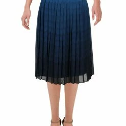 Discount ❤️ Anne Klein 👩 Womens Printed Ombre Pleated 👗 Skirt 👍