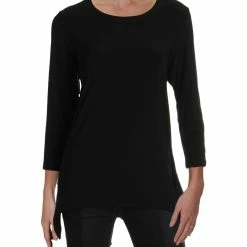 Top 10 ✔️ Anne Klein 👩 Womens Handkerchief Hem 3/4 Sleeve Pullover Top 🛒