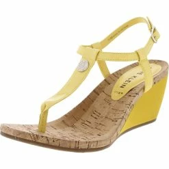 Buy 💯 Anne Klein Akitalia 👩 Womens Metallic Cork Wedge 👠 Heels 👏