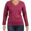 Promo 🔥 Anne Klein Plus 👩 Womens V Neck Knit Pullover Sweater 💯