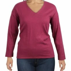 Promo 🔥 Anne Klein Plus 👩 Womens V Neck Knit Pullover Sweater 💯