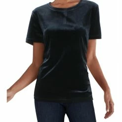 Cheapest ⌛ Anne Klein 👩 Womens Velvet Button Back Blouse ❤️