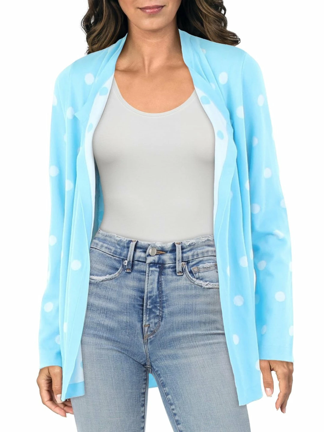 Budget β Anne Klein π© Womens Polka Dot Open Front Cardigan Sweater π 3 Budget β Anne Klein π© Womens Polka Dot Open Front Cardigan Sweater π